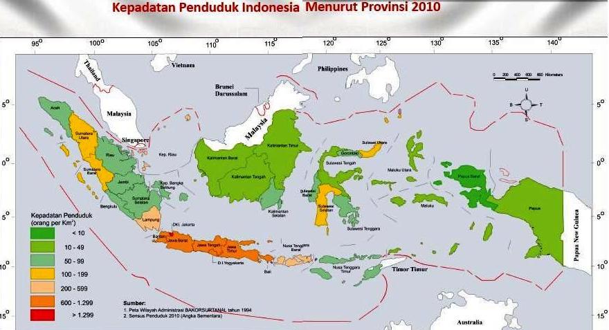 Peta Kependudukan  Peta Tematik Indonesia