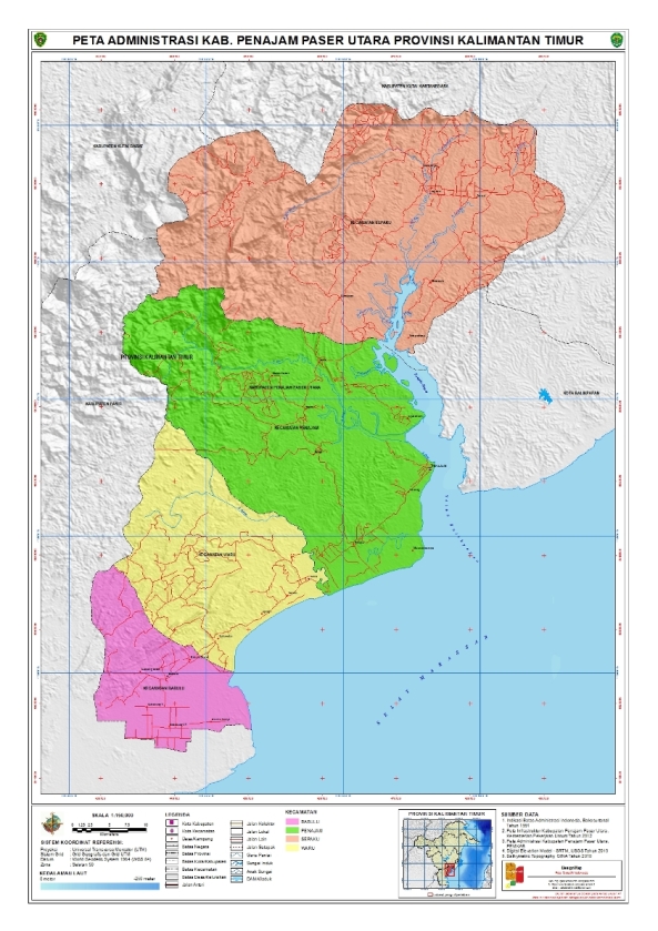 Administrasi Kabupaten Penajam Paser Utara Peta Tematik 